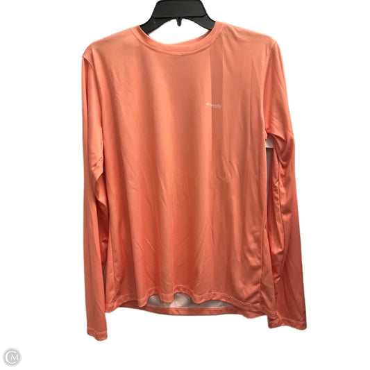 Athletic Top Long Sleeve Crewneck By Columbia In Orange, Size: L