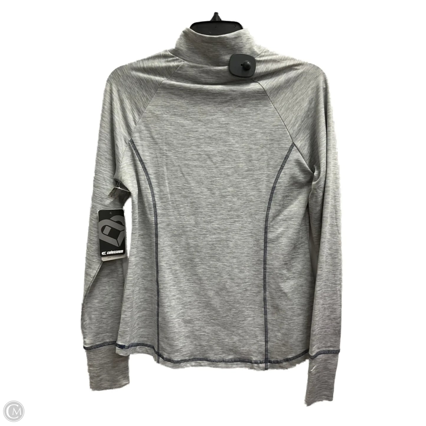 Athletic Top Long Sleeve Collar By Colosseum In Grey, Size: S