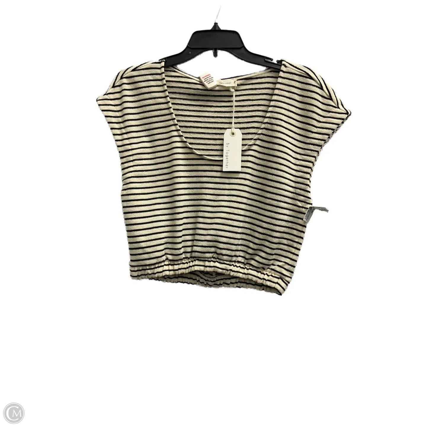 Top Short Sleeve By By Together In Striped Pattern, Size: S