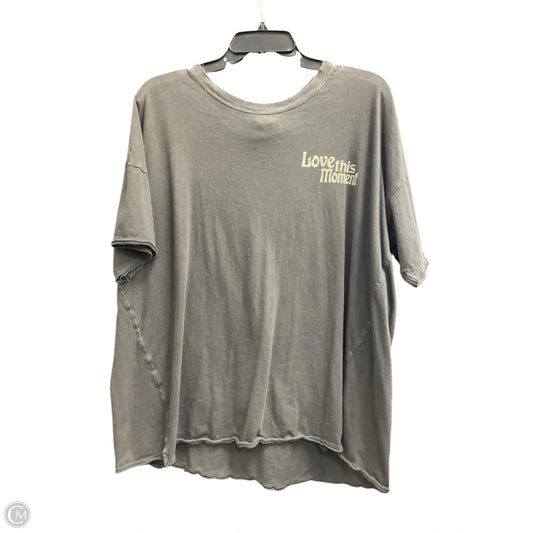 Top Short Sleeve By Aerie In Grey, Size: M
