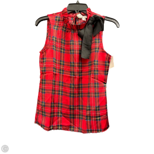Top Sleeveless By J. Crew In Red, Size: Xs