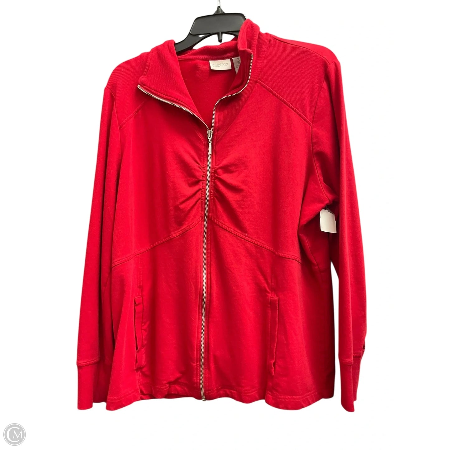 Top 3/4 Sleeve By Zenergy By Chicos In Red, Size: Xl