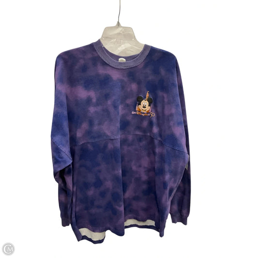 Top Long Sleeve By Disney In Purple, Size: Xl