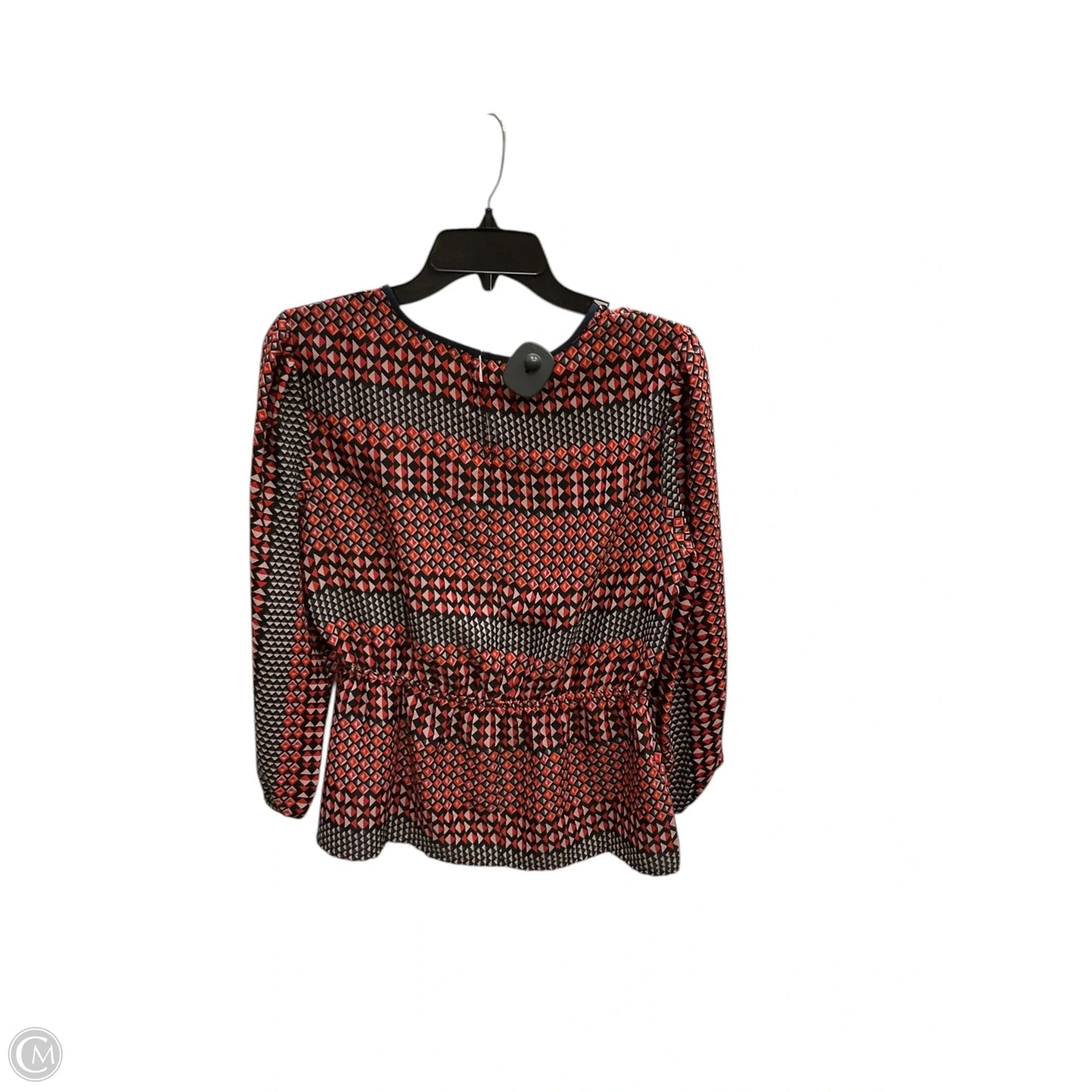 Top 3/4 Sleeve By Bcbgmaxazria In Blue & Orange, Size: S