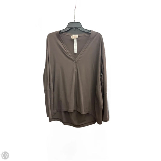 Athletic Top Long Sleeve Crewneck By Lululemon In Brown, Size: M