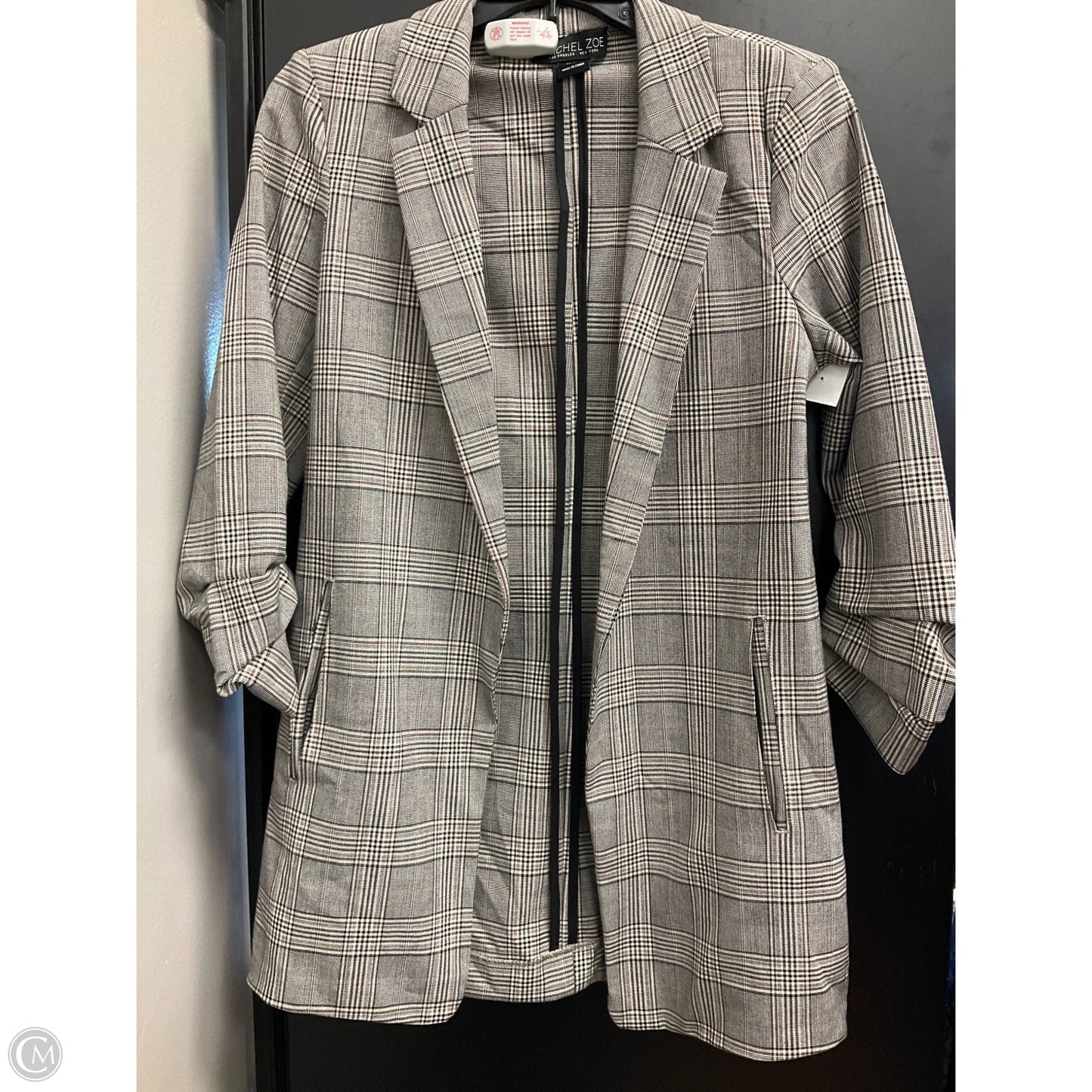 Blazer By Rachel Zoe In Plaid Pattern, Size: S