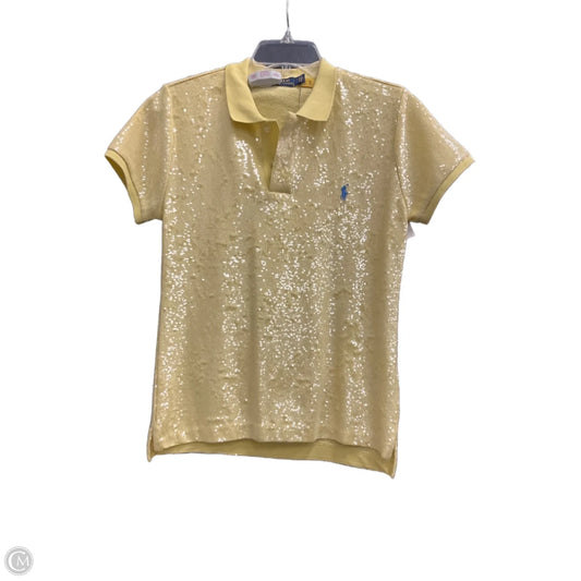 Top Short Sleeve By Polo Ralph Lauren In Yellow, Size: S