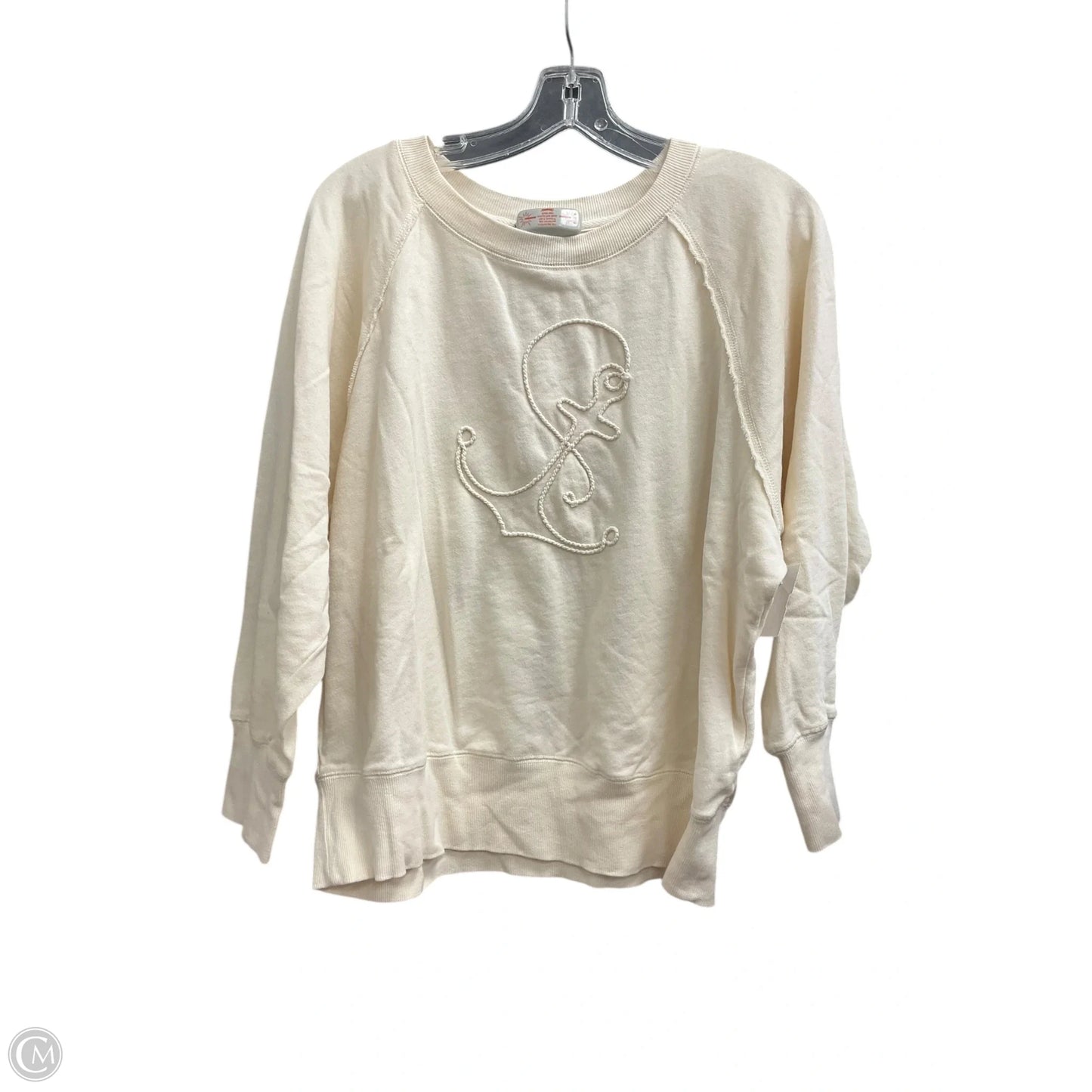 Top Long Sleeve By Clothes Mentor In Cream, Size: M