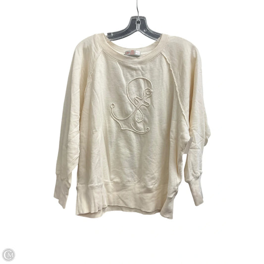Top Long Sleeve By Clothes Mentor In Cream, Size: M