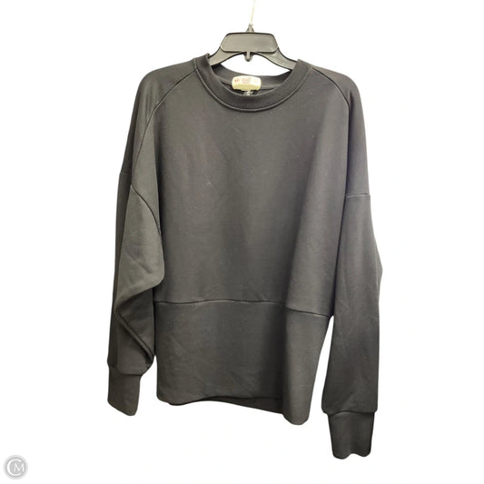 Athletic Top Long Sleeve Crewneck By Athleta In Black, Size: L