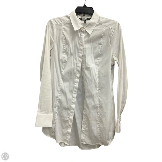 Blouse Long Sleeve By White House Black Market In White, Size: M