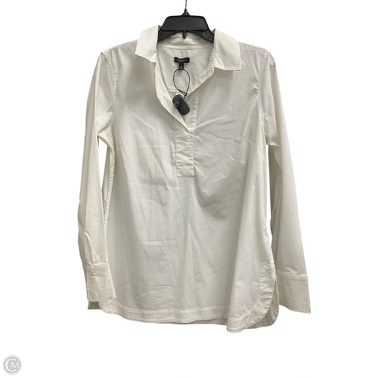 Top Long Sleeve By Talbots In White, Size: M