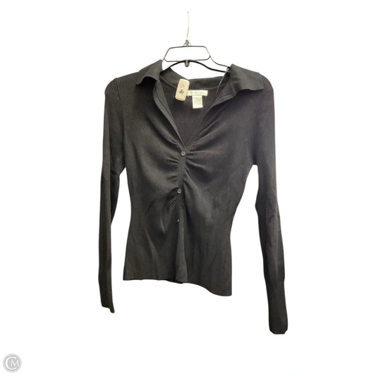 Top Long Sleeve By Design History In Black, Size: M