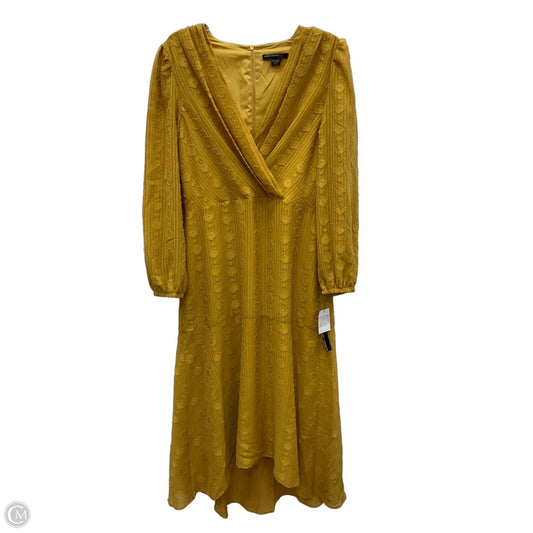 Dress Casual Maxi By Maggy London In Yellow, Size: L
