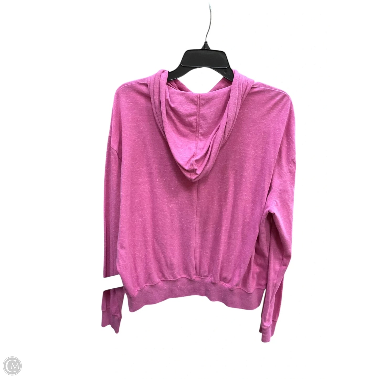 Athletic Top Long Sleeve Collar By Nike In Pink, Size: L