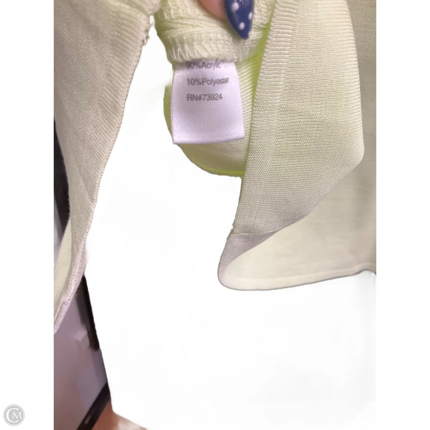 Cardigan By Ming Wang In Black & Green, Size: M