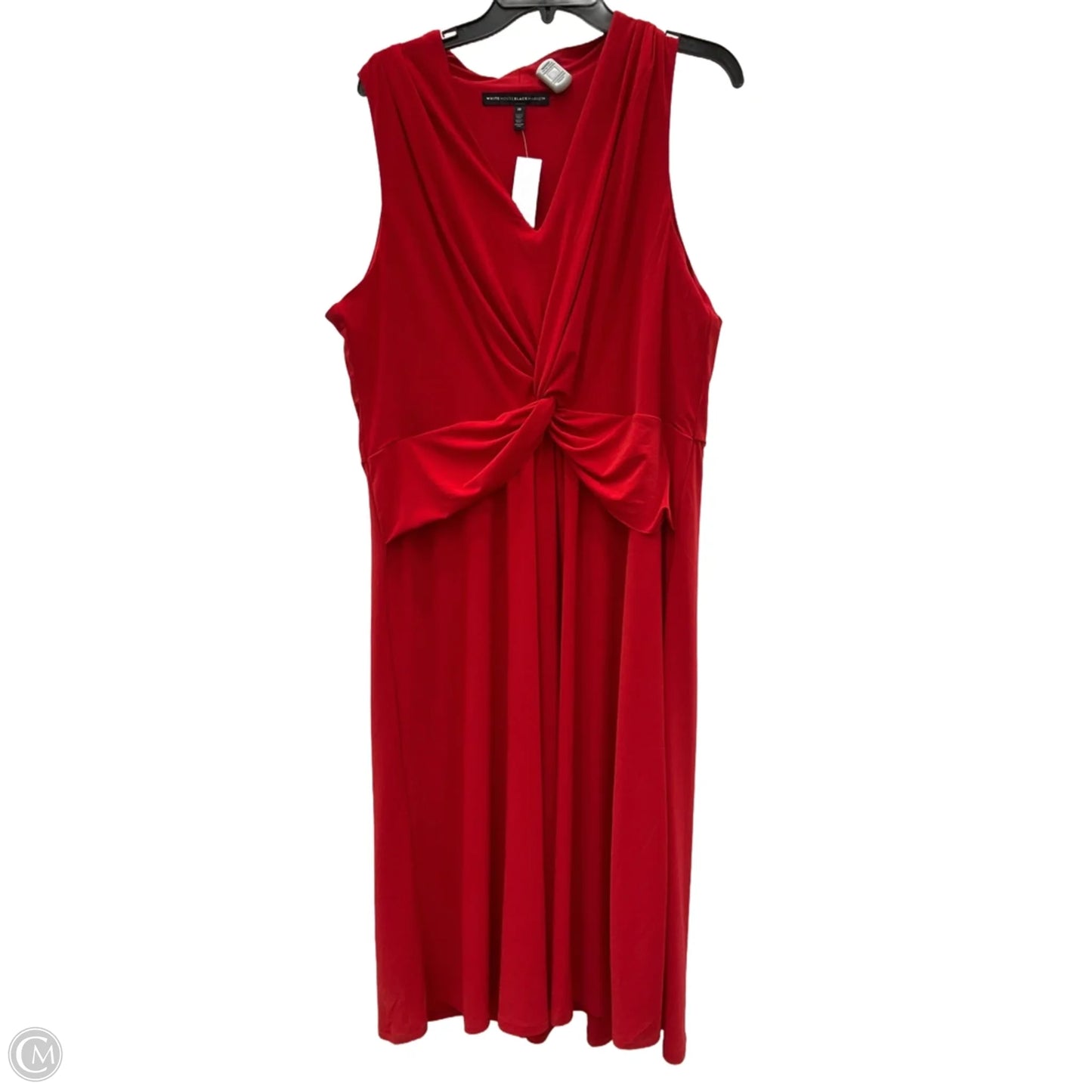 Dress Casual Midi By White House Black Market In Red, Size: 1x