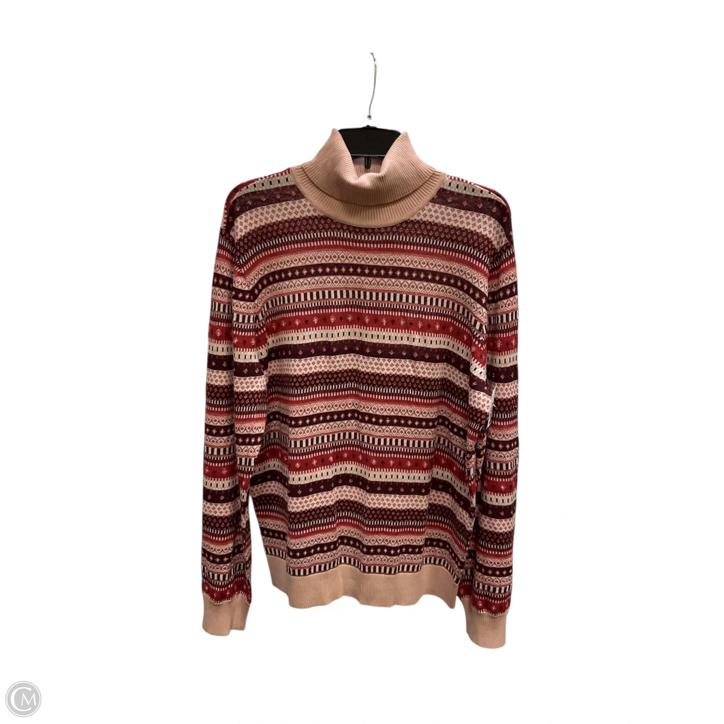 Top Long Sleeve By Ann Taylor In Pink, Size: Xxl