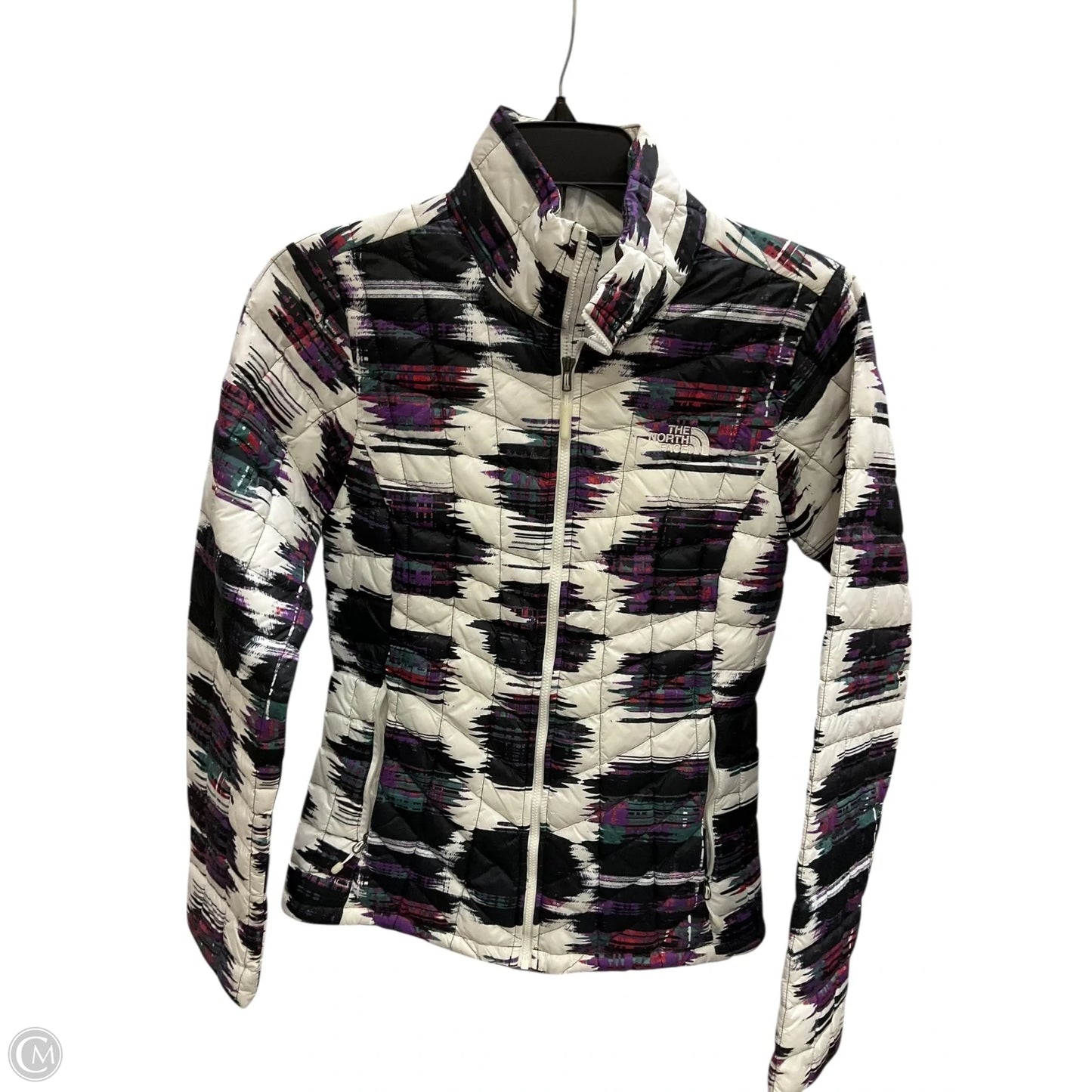 Jacket Puffer & Quilted By The North Face In Purple & White, Size: Xs