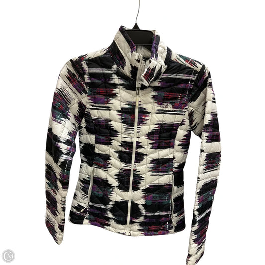 Jacket Puffer & Quilted By The North Face In Purple & White, Size: Xs