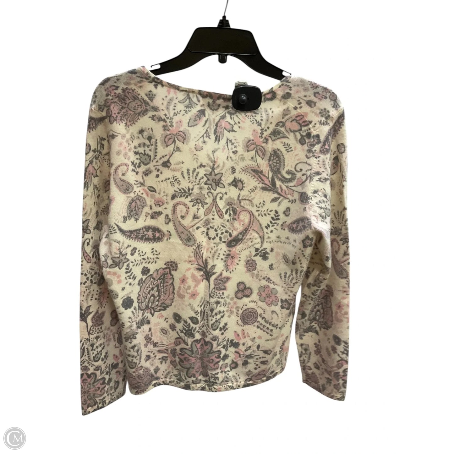 Top Long Sleeve By Charter Club In Cream, Size: L