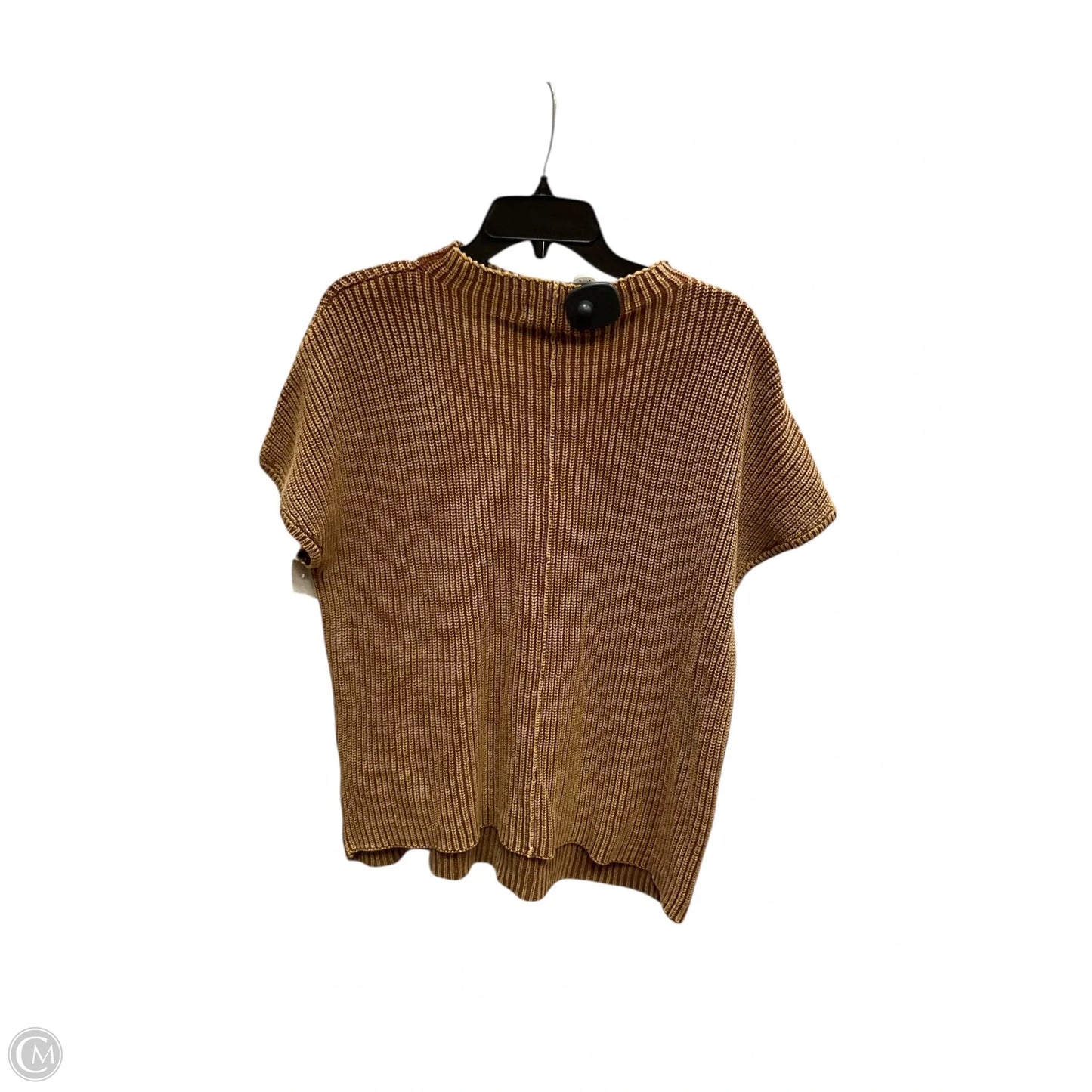 Sweater Short Sleeve By Zenana In Tan, Size: L