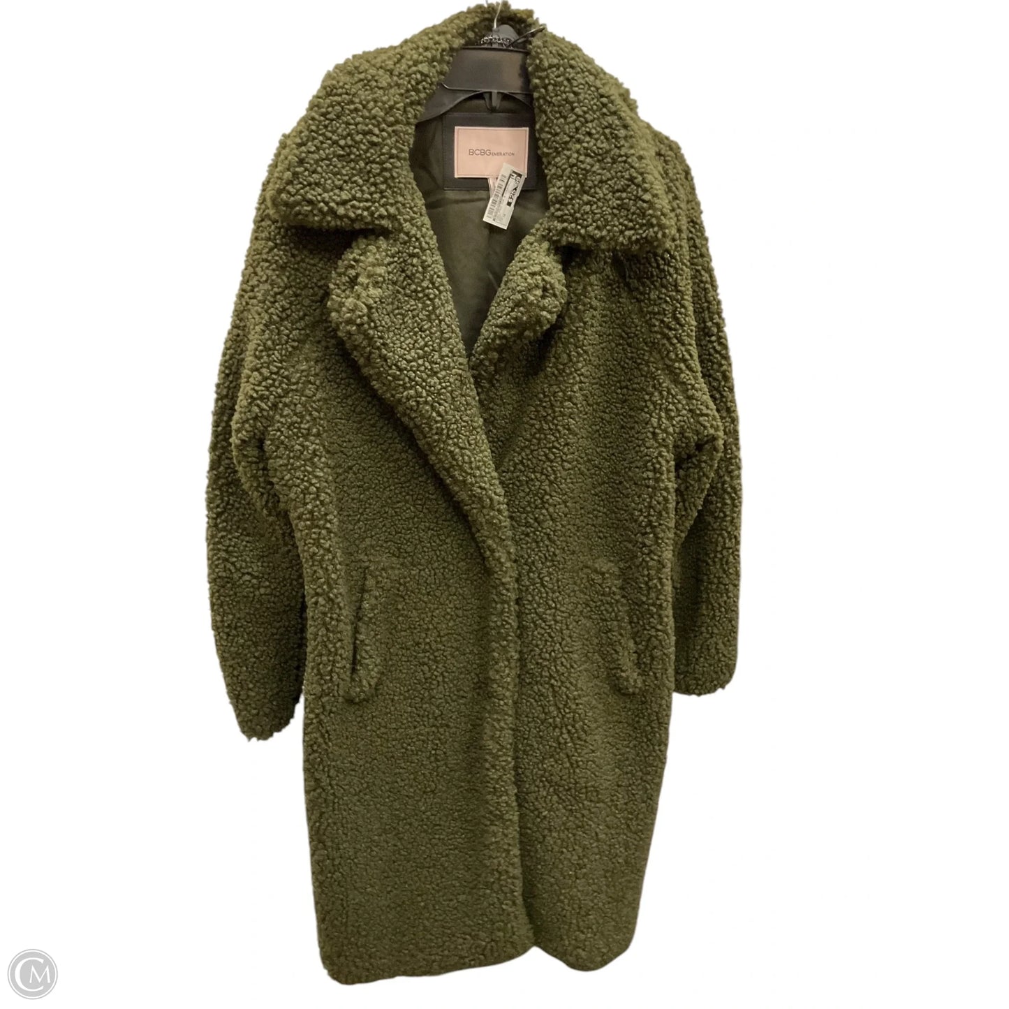 Coat Faux Fur & Sherpa By Bcbgeneration In Green, Size: 1x