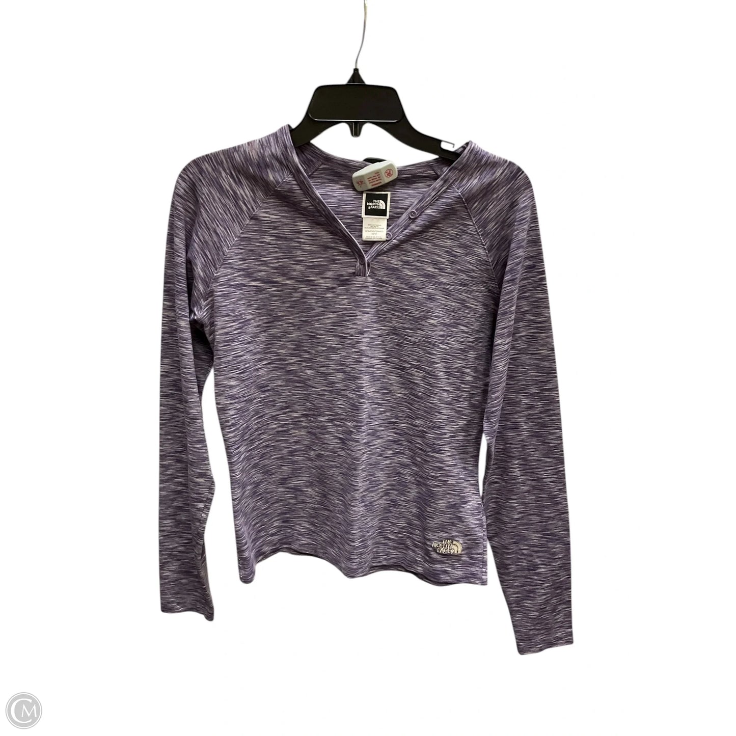 Athletic Top Long Sleeve Crewneck By The North Face In Purple, Size: M