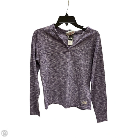 Athletic Top Long Sleeve Crewneck By The North Face In Purple, Size: M