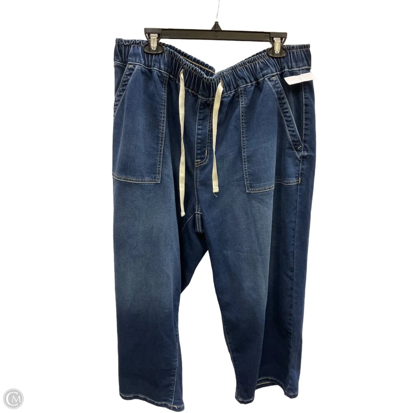 Jeans Cropped By Lane Bryant In Blue Denim, Size: 18