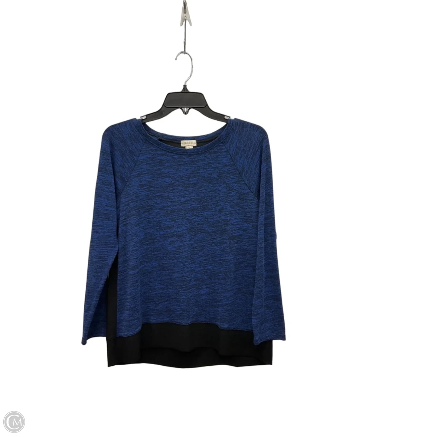 Top Long Sleeve By J. Crew In Black & Blue, Size: S
