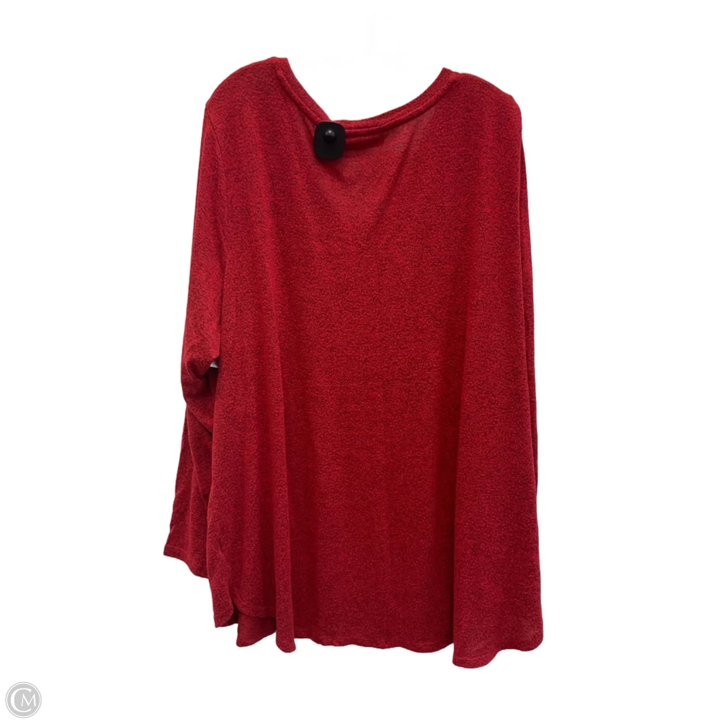 Top Long Sleeve By Evri In Red, Size: 4x