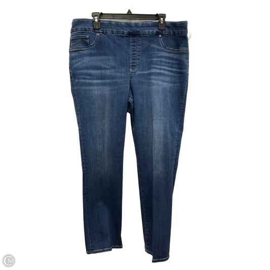 Jeans Straight By Chicos In Blue Denim, Size: 18