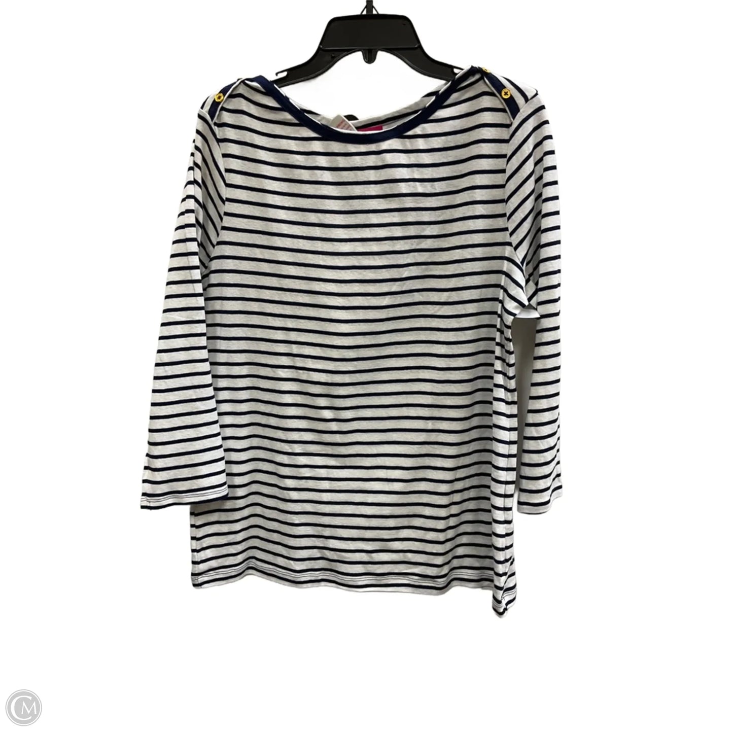 Top 3/4 Sleeve By Clothes Mentor In Striped Pattern, Size: Xl