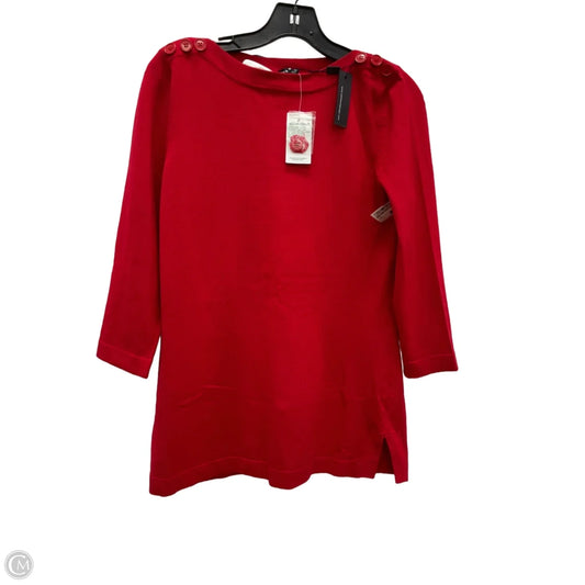 Top Long Sleeve By Cable And Gauge In Red, Size: S