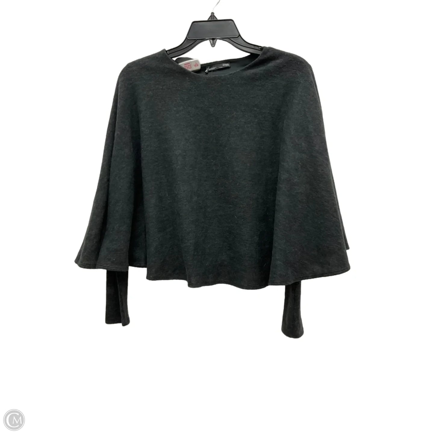 Poncho By Zara In Grey, Size: S