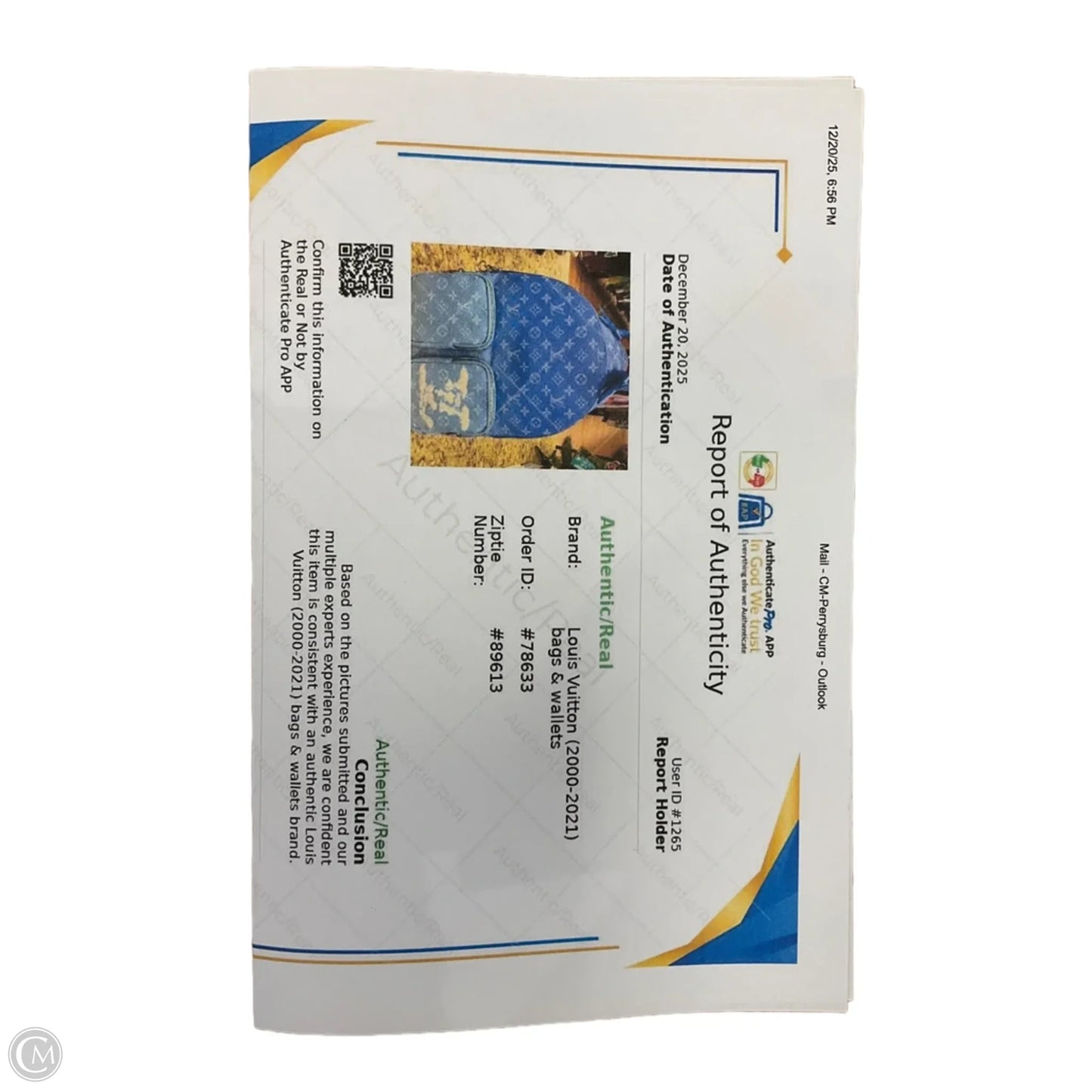 Backpack Luxury Designer By Louis Vuitton, Size: Large