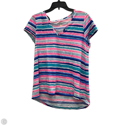 Top Short Sleeve Designer By Lilly Pulitzer In Striped Pattern, Size: L
