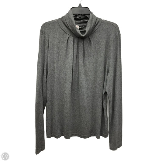 Top Long Sleeve By Talbots In Grey, Size: Xl
