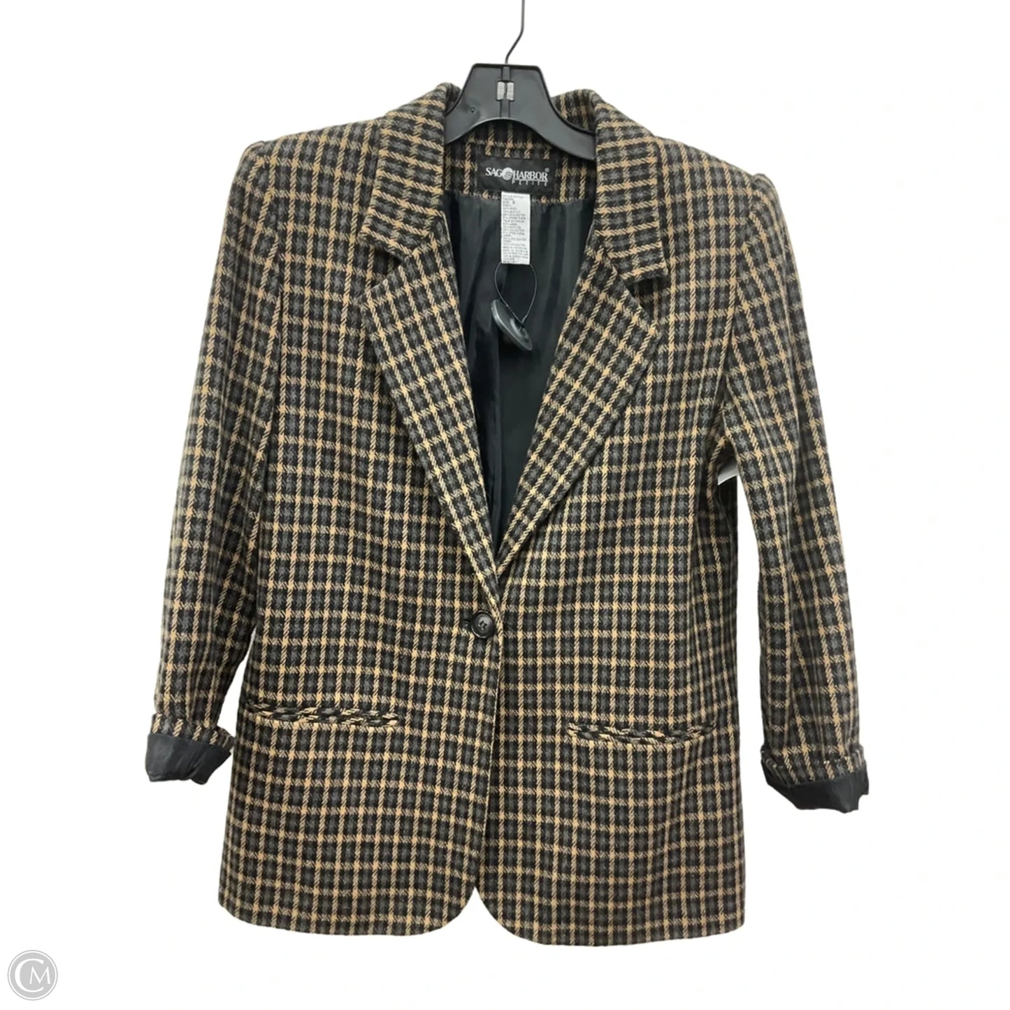 Blazer By Sag Harbor In Plaid Pattern, Size: S