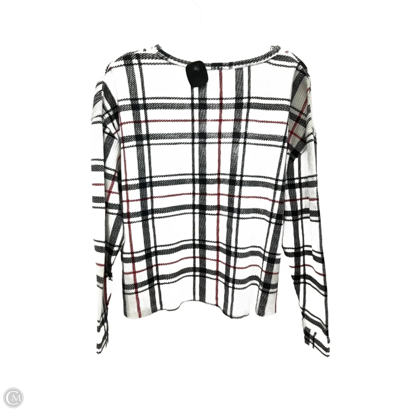 Top Long Sleeve By Natural Reflections In Plaid Pattern, Size: S