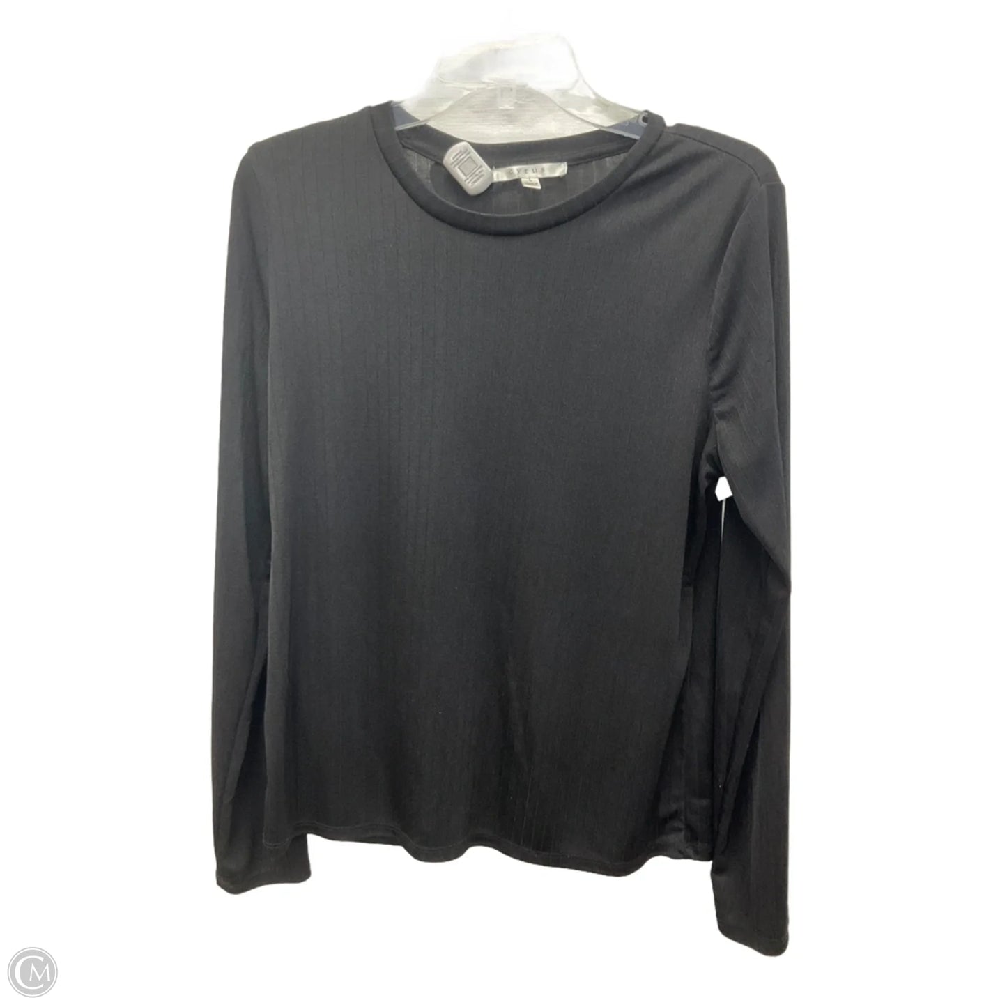 Top Long Sleeve By Cyrus In Black, Size: L
