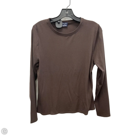 Top Long Sleeve By Splendid In Brown, Size: L