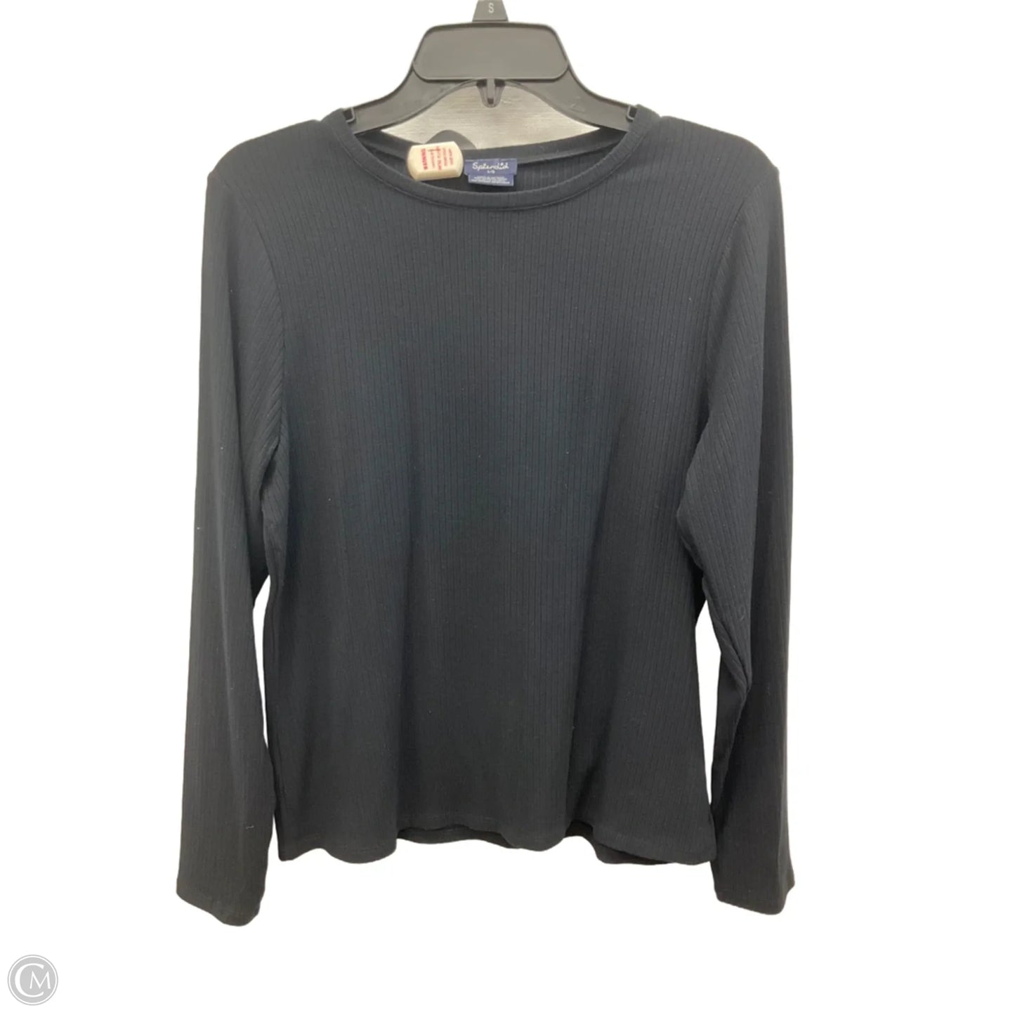 Top Long Sleeve By Splendid In Black, Size: L