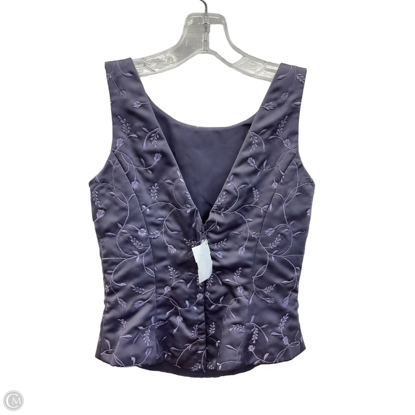 Top Sleeveless By Mori Lee In Purple, Size: S