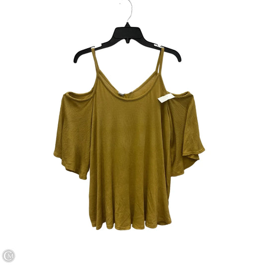 Top Short Sleeve By Vestique In Yellow, Size: S