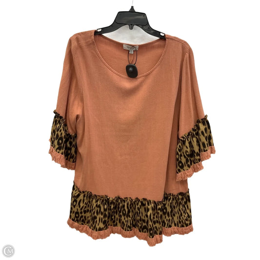 Top Short Sleeve By Umgee In Orange, Size: Xl
