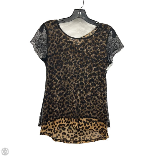 Top Short Sleeve By Chicos In Animal Print, Size: Xs