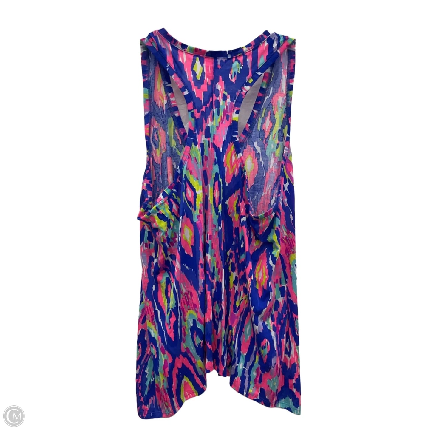 Top Sleeveless Designer By Lilly Pulitzer In Blue & Pink, Size: Xl