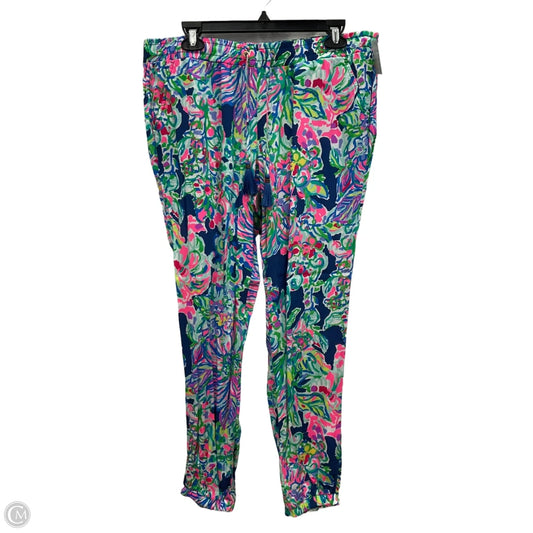 Pants Designer By Lilly Pulitzer In Blue & Green, Size: L